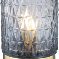 Настолна лампа LeeZM, за романтична атмосфера синя и сива, снимка 2 - Настолни лампи - 43107572