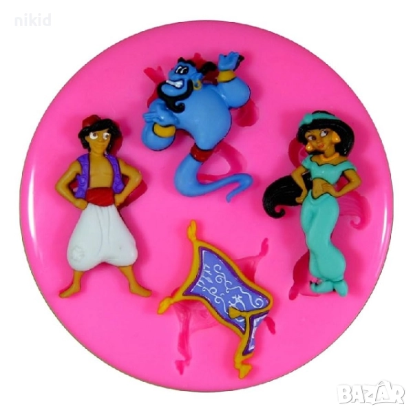 Аладин и вълшебната лампа Жасмин силиконов молд форма фондан шоколад , снимка 1