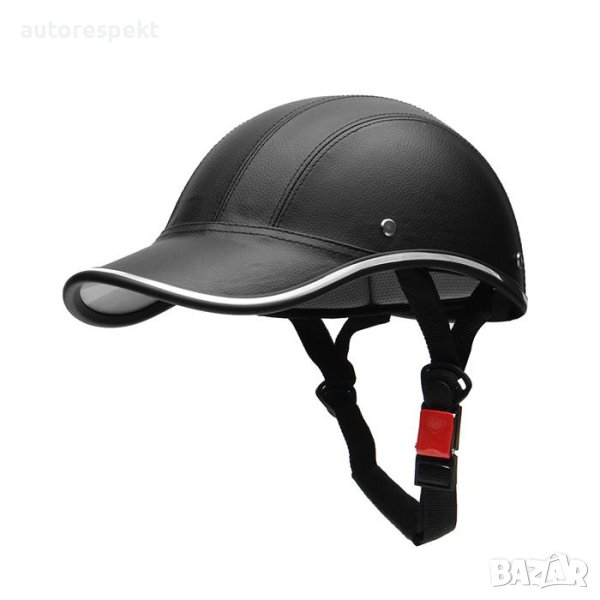 Каска за скутер,мотор,мотопед- черна 72012, снимка 1