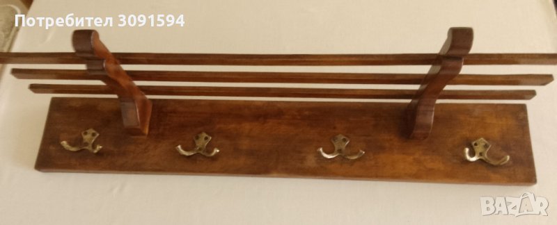 Стара Соц Дървена Закачалка., снимка 1