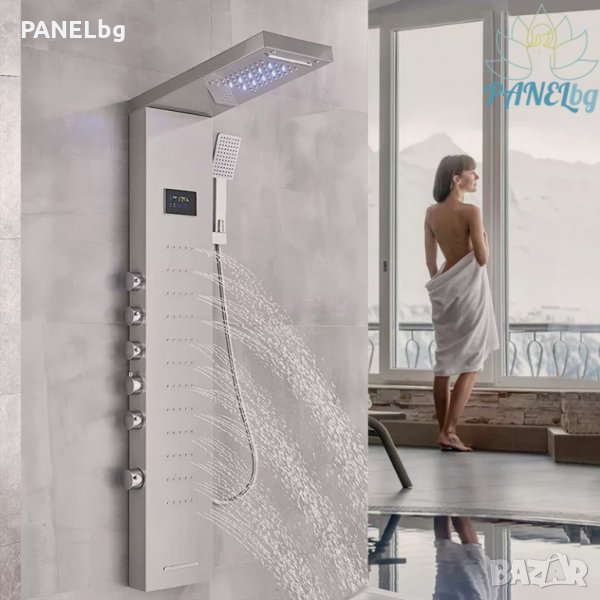 Хидромасажен душ панел Гълфос,дисплей,термоглава,лед-БЕЗПЛАТНА ДОСТАВКА, снимка 1