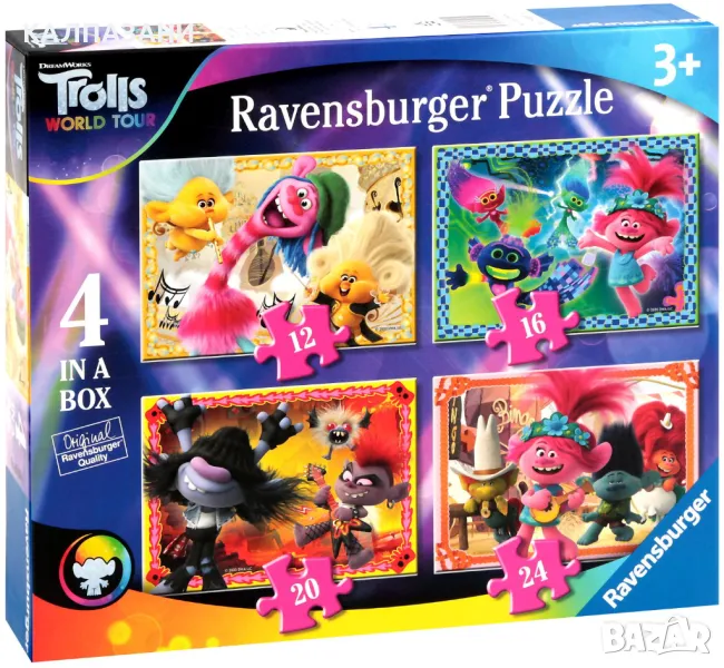 RAVENSBURGER 050598 4 пъзела от 12, 16, 20 и 24 части, снимка 1