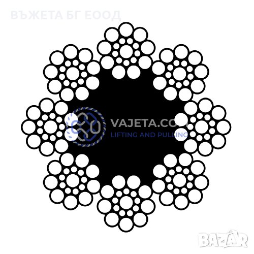 Асансьорно въже метално 8x19, снимка 1