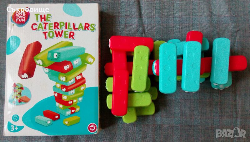 Детска играчка конструктор игра Кулата на гъсениците, снимка 1