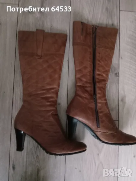 продавам дамски  ботуши от естествена кожа, размер 38, произведени в  България. , снимка 1