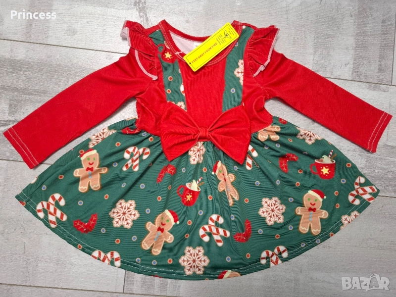 Коледна рокличка 6-9месеца, снимка 1