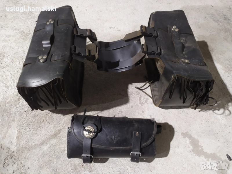 Кожени дисаги за мотор, снимка 1