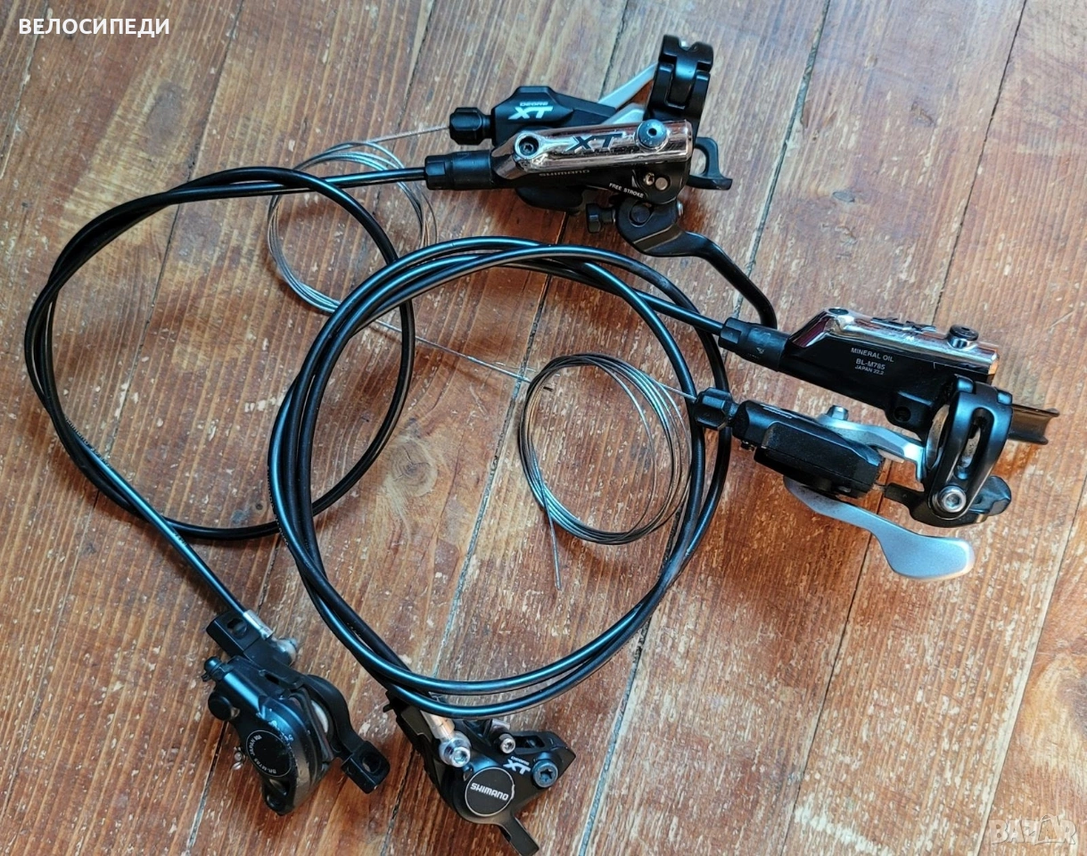 Shimano XT br-m 785 Комбинирани с ръкохватки за спирачки за 3х10 скорости , снимка 1