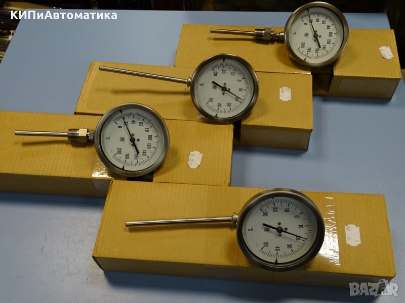 биметален термометър NUOVA FIMA Ø110 mm G 1/2 KL 1 -50/+200°C, снимка 1