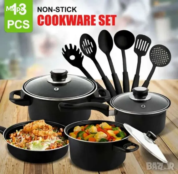 Комплект съдове за готвене от 13 части,незалепващо покритие, снимка 1