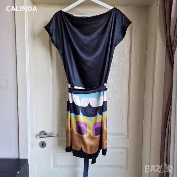 Next Woman нова рокля сатен с колан, снимка 1