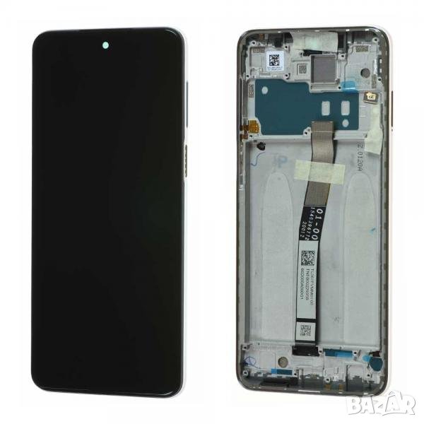 LCD Дисплей за Xiaomi Redmi Note 9S (2020) / 560002J6A100 / Тъч скрийн / Рамка / Бял / Оригинал Serv, снимка 1