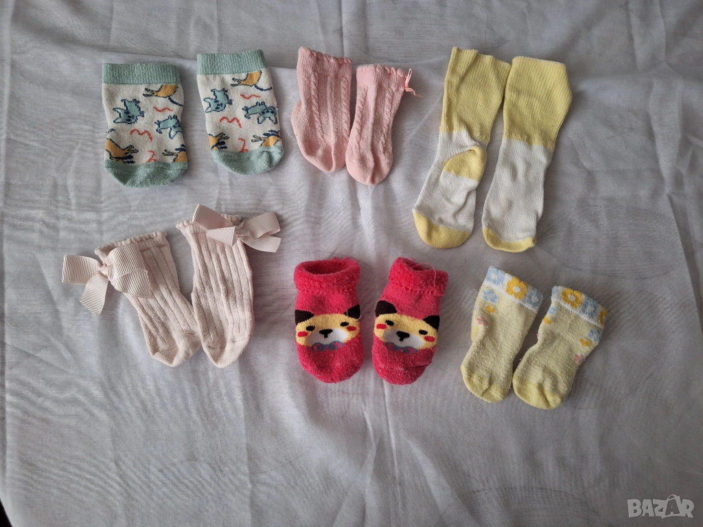 Чорапки за бебе.Размер 0-3м,3-6м , снимка 1