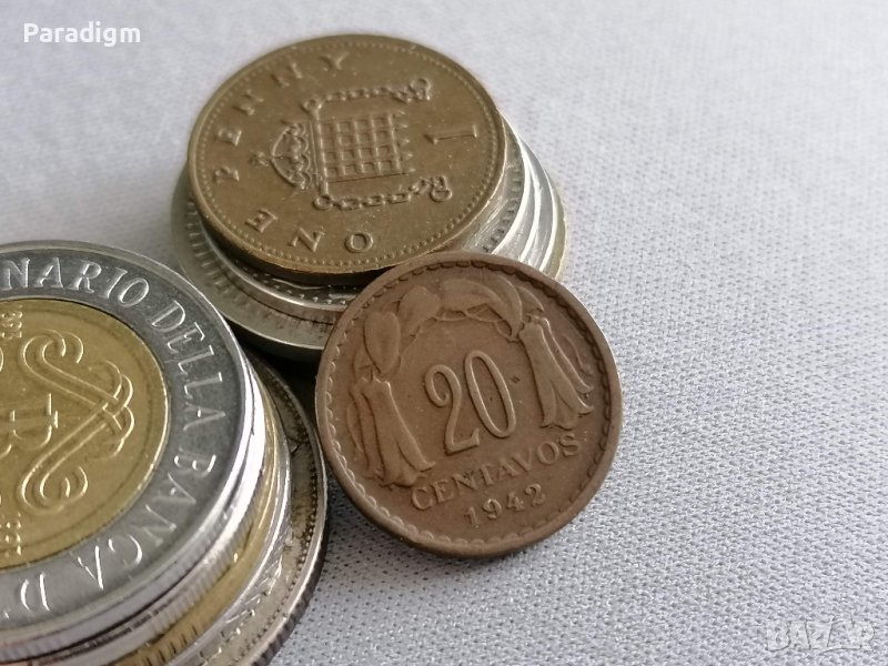 Монета - Чили - 20 центавос | 1942г., снимка 1
