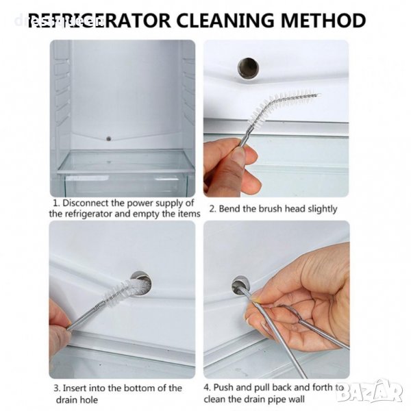 3352 пружина с четчица за почистване и отпушване на дренажния канал на хладилник, снимка 1