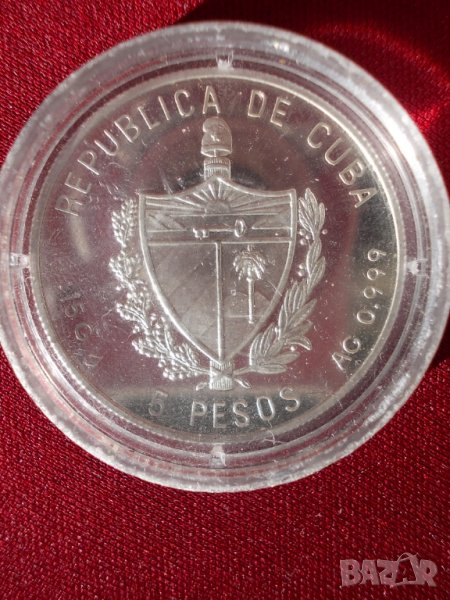 Инвестиционна монета 5 песос, сребро, 1993г., снимка 1