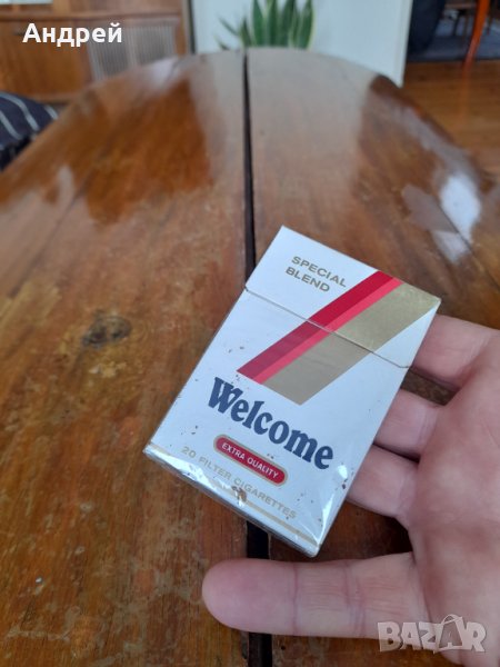 Стара кутия от цигари Welcome, снимка 1