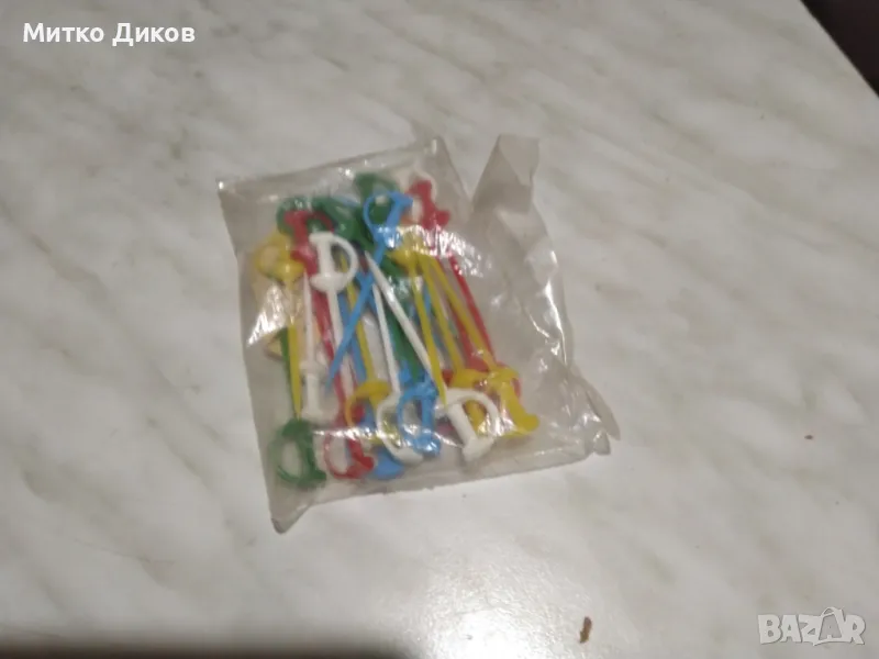 Саби пластмасови 7см 25 броя нови за коктейли-хапки шейкове и други, снимка 1