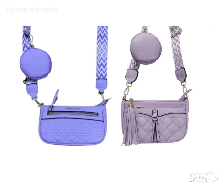 Капитонирана ежедневна дамска чанта с модерен мотив, снимка 1