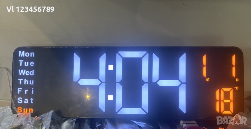 Голям електронен стенен часовник SM-601, снимка 1