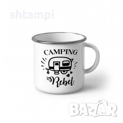 Метално Емайлирано Канче "Camping Rebel" , снимка 1