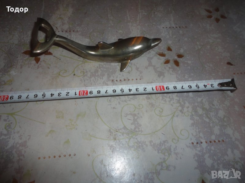 Страхотна бронзова отварачка делфин , снимка 1