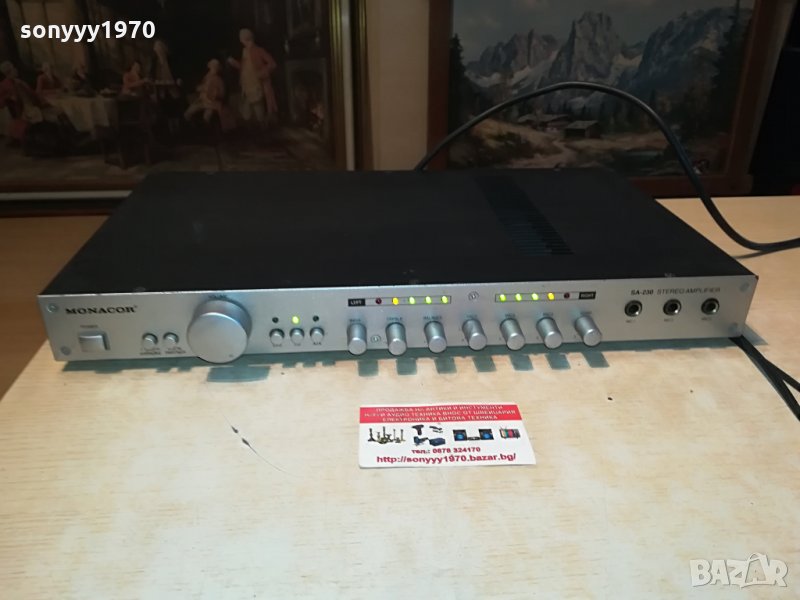 monacor sa-230 stereo amplifier 1305211042, снимка 1