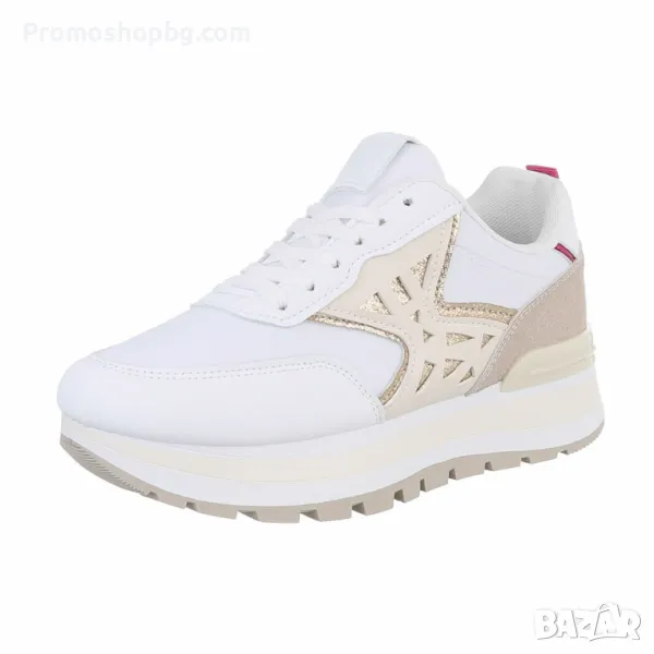 Дамски спортни обувки / Маратонки - бели, черни, снимка 1