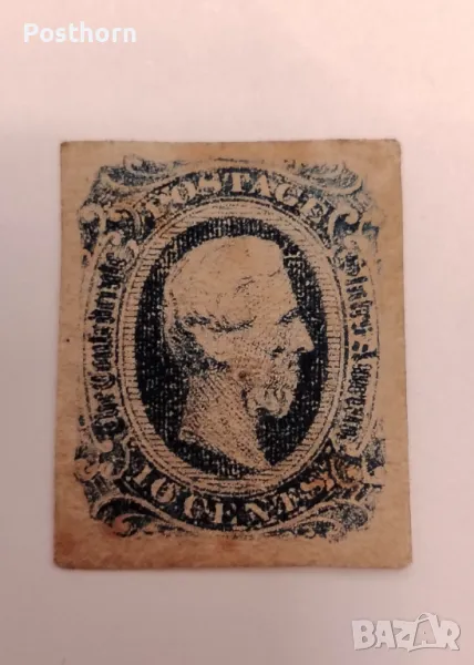 1864 САЩ Конференция 10 цента пощенска марка Много рядка с много висока каталожна стойност , снимка 1