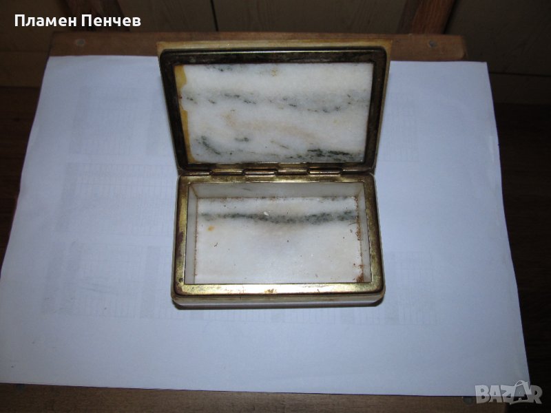 Мраморна кутия за бижута - Минералсувенир, снимка 1