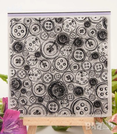 Копчета силиконов гумен печат декор бисквитки фондан Scrapbooking, снимка 1