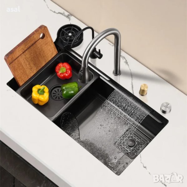 Висококачествена мултифункционална кухненска мивка за монтаж под плот, снимка 1