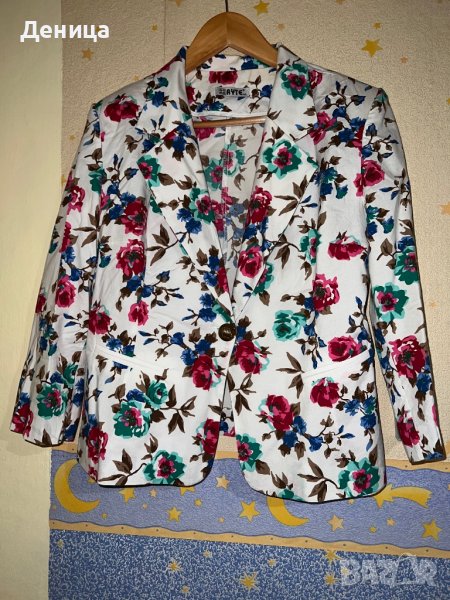Дамско сако на цветя, снимка 1