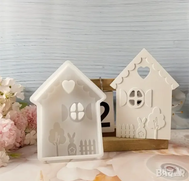 Молд къщичка с Великденски заек , снимка 1