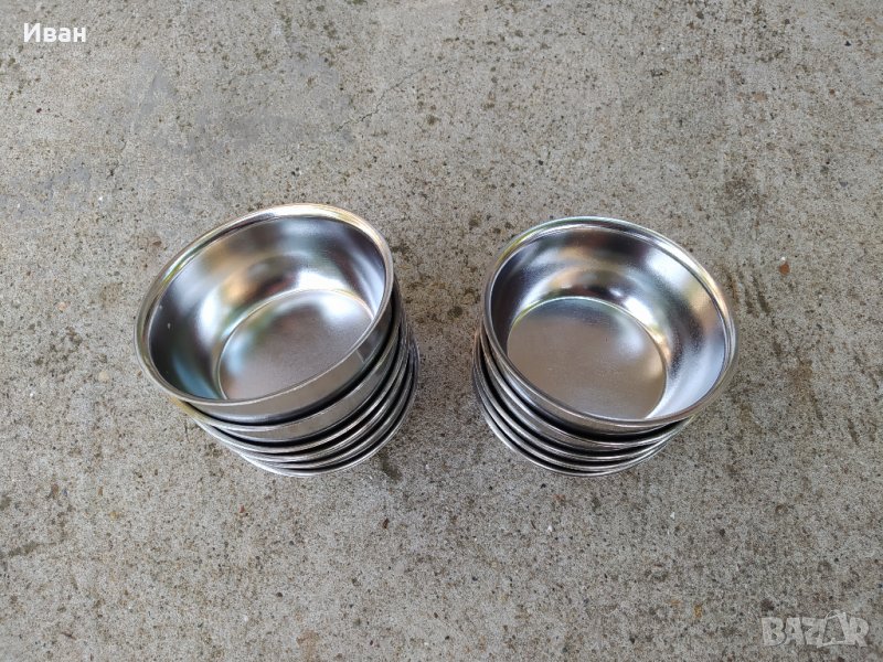 Купички алпака - хром - неръждаеми - неръждавейка, снимка 1