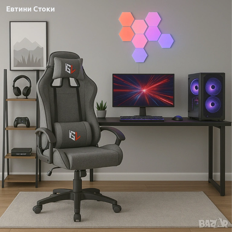 Ергономичен геймърски стол с пълна опора и комфорт, снимка 1