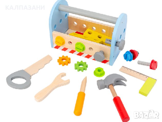 Дървени Инструменти в Кутия за Носене, Комплект за Игра 22х12х15 см., снимка 1