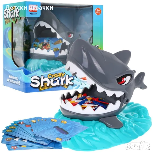 Интерактивна игра Луда Акула Crazy Shark на батерии 5+ , снимка 1