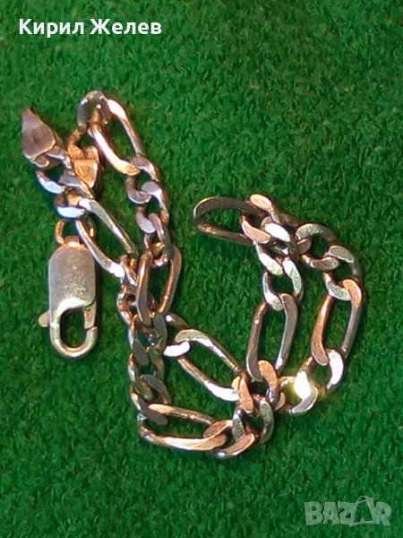 ЛЪСКАВА БЛЕСТЯЩА СРЕБЪРНА ГРИВНА РОДИРАНО СРЕБРО 925 КЛАСИЧЕСКА Тип КАРТИЕ ПЛЕТКА 39750, снимка 1