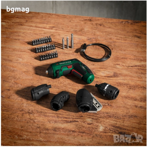 PARKSIDE акумулаторна отвертка PAS D7,4V,с адаптори и битове, снимка 13 - Винтоверти - 52136857