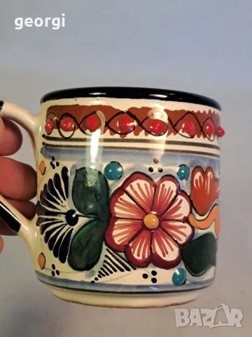мексиканска керамична чаша Juarez pottery 22/4, снимка 2 - Чаши - 49219158