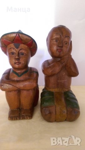 Стари дървени фигури, снимка 1 - Антикварни и старинни предмети - 26289860