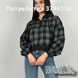 Дамска блуза с качулка COCO BIANCA, снимка 6 - Блузи с дълъг ръкав и пуловери - 43014677
