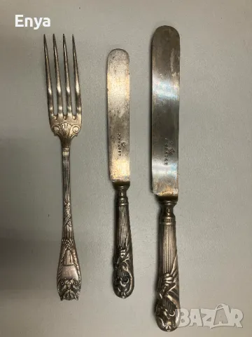 Набор от старинни ножове и вилици на J.FRAGET, снимка 2 - Антикварни и старинни предмети - 47881580