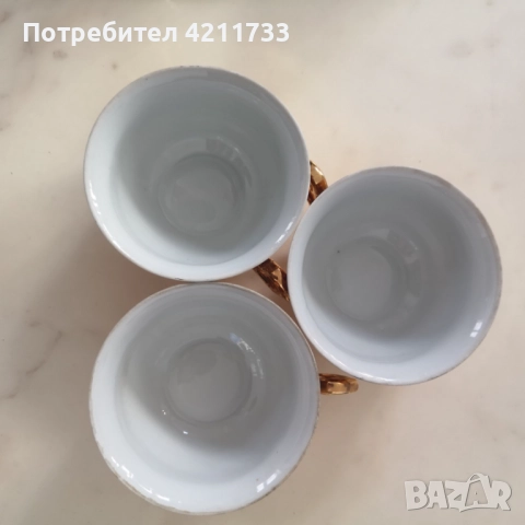 3 прекрасни чаши за кафе, чай с позлата НОВО, снимка 4 - Чаши - 52813360