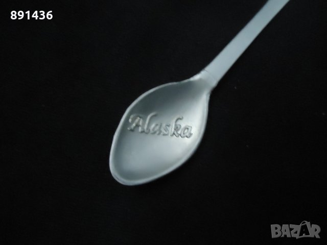 Колекционерска сувенир лъжичка Аляска оригинал, снимка 6 - Колекции - 27328388