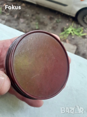 Стара бакелитена кутия от боя за обувки Ракета, снимка 4 - Антикварни и старинни предмети - 53327901