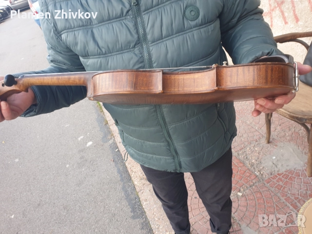 Голяма цяла стара цигулка от 1902 г , снимка 5 - Антикварни и старинни предмети - 52441332