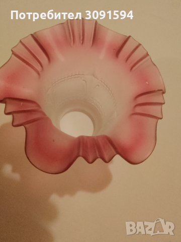 Винтидж абажур от стъкло в стил ар нуво, снимка 2 - Антикварни и старинни предмети - 40825516