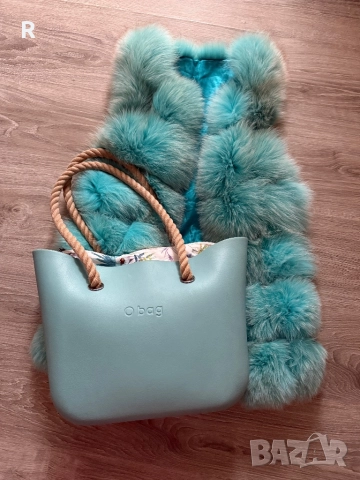 Елек от лисица и чанта в същия цвят, снимка 2 - Елеци - 52580508